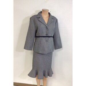 Polka Dot Skirt Suit 2 Piece Y2K Office Siren Womens 14
